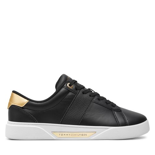 Sneakers Tommy Hilfiger Chic Panel Court Sneaker FW0FW07998 Noir - Chaussures.fr - Modalova