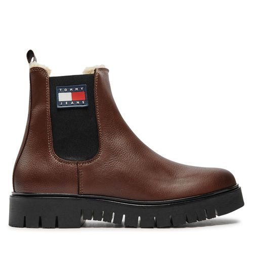 Bottines Chelsea Tommy Jeans Chelsea EN0EN02626 Marron - Chaussures.fr - Modalova