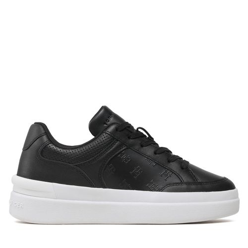 Sneakers Tommy Hilfiger Embossed Court FW0FW07297 Black BDS - Chaussures.fr - Modalova