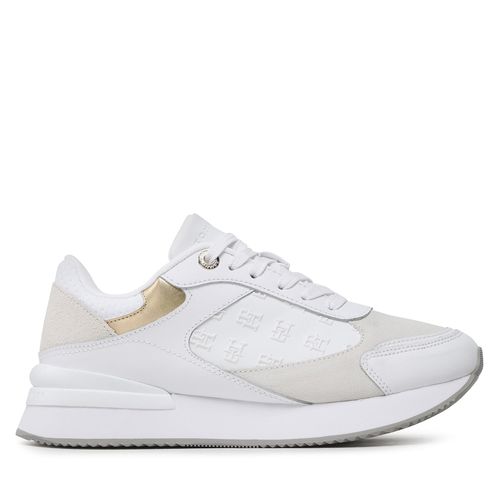 Sneakers Tommy Hilfiger Elevated Embossed Runner Gold FW0FW07384 Blanc - Chaussures.fr - Modalova