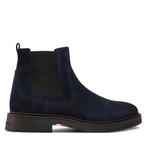 Bottines Chelsea Tommy Hilfiger Light Hilfiger Suede Chelsea FM0FM05104 Bleu marine - Chaussures.fr - Modalova