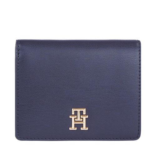 Portefeuille petit format Tommy Hilfiger Th Spring Chic Med Bifold Wallet AW0AW16011 Bleu marine - Chaussures.fr - Modalova