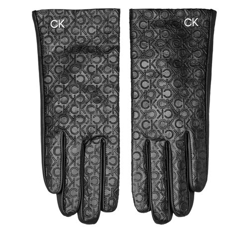 Gants Calvin Klein Re-Lock Emb/Deb Leather Gloves K60K611165 Noir - Chaussures.fr - Modalova