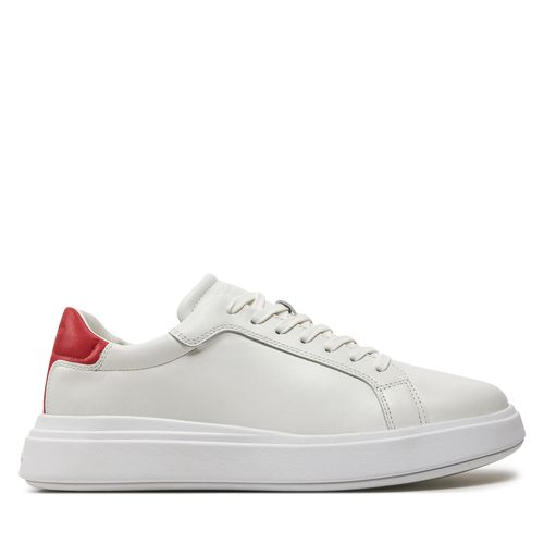 Sneakers Calvin Klein Low Top Lace Up Lth HM0HM01016 White/Baked Apple 02U - Chaussures.fr - Modalova