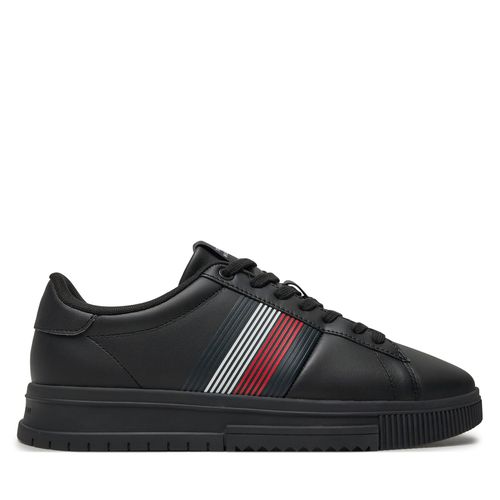 Sneakers Tommy Hilfiger Supercup Lth Seasonal FM0FM05129 Noir - Chaussures.fr - Modalova