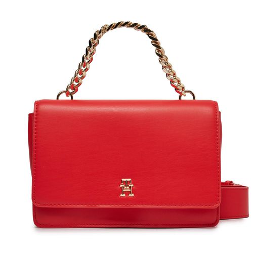 Sac à main Tommy Hilfiger Th Refined Med Crossover AW0AW15725 Fierce Red XND - Chaussures.fr - Modalova