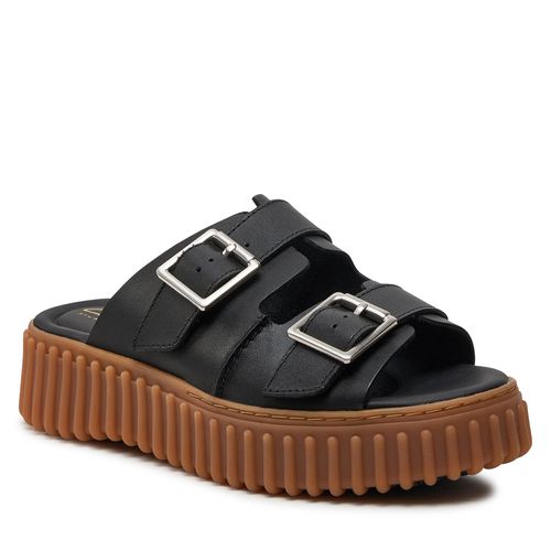 Mules / sandales de bain Clarks Torhill Slide 26176428 Black Leather - Chaussures.fr - Modalova