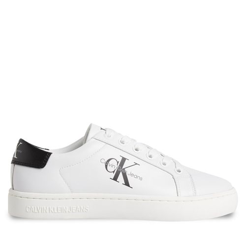 Sneakers Calvin Klein Jeans Classic Cupsole Laceup Lth Wn YW0YW01269 Bright White/Black YBR - Chaussures.fr - Modalova