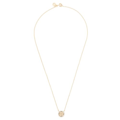 Collier Tory Burch Crystal Logo Delicate Necklace 53420 Or - Chaussures.fr - Modalova