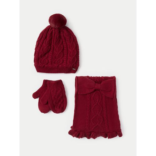 Ensemble : bonnet, écharpe et gants Mayoral 10768 Rouge - Chaussures.fr - Modalova