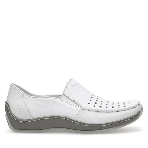 Mocassins Rieker L1765-80 Blanc - Chaussures.fr - Modalova
