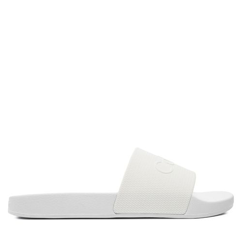 Mules / sandales de bain Calvin Klein Pool Slide Rubber HM0HM00636 Blanc - Chaussures.fr - Modalova