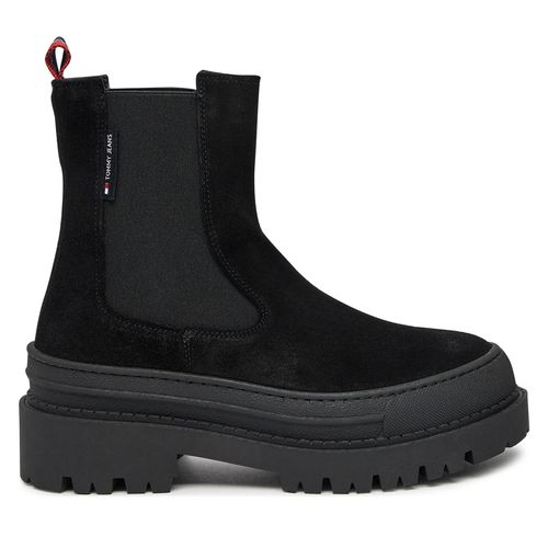 Bottines Chelsea Tommy Jeans Tjw Foxing Chelsea Suede EN0EN02631 Noir - Chaussures.fr - Modalova