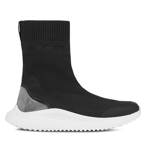 Sneakers Calvin Klein Jeans Eva Runner Sock Knit Wn YW0YW01204 Black/Bright White BEH - Chaussures.fr - Modalova