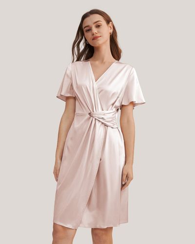 Robe en Soie avec Design Superposé Chic - LILYSILK - Modalova