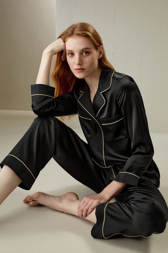 Ensemble Pyjama à Passepoil d'Or en Soie - LILYSILK - Modalova