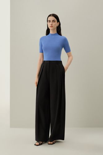 Pantalon Large en Crêpe de Soie avec Double Plis - LILYSILK - Modalova