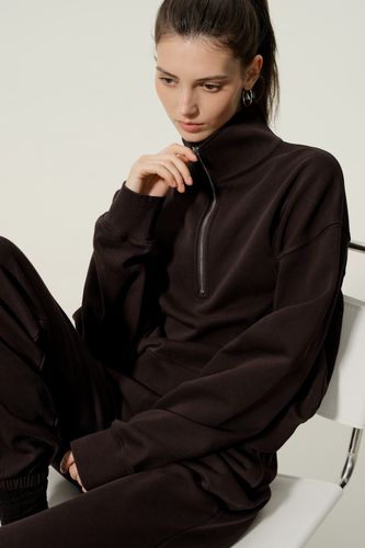 Pull classique Heirloom ’89 demi-zip en soie éponge | LILYSILK® - LILYSILK - Modalova