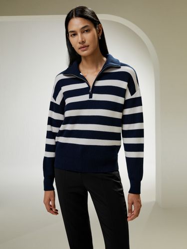 Pull en laine à col et quart de zip - LILYSILK - Modalova