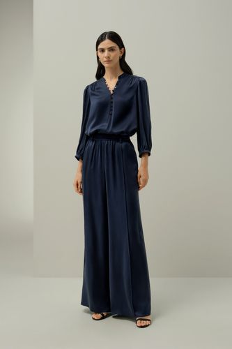 Pantalon large en soie suédée - LILYSILK - Modalova