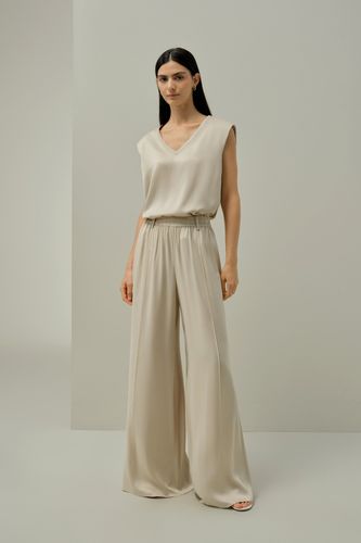 Pantalon large en soie suédée - LILYSILK - Modalova
