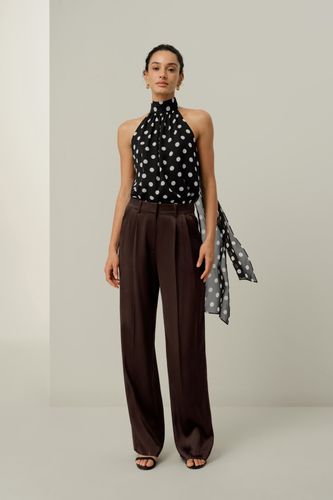 Pantalon Droit en Soie Luxe avec Plis Frontaux - LILYSILK - Modalova