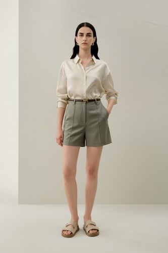 Short Taille Haute en Crêpe de Soie | Stretch Lourd - LILYSILK - Modalova
