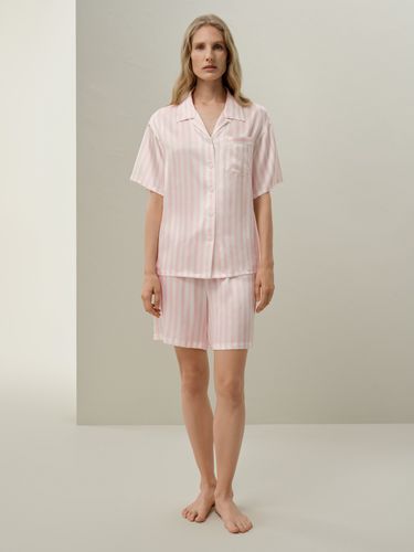 Ensemble Pyjama Court Luxueux en soie charmeuse Rayée pour la Saint-Valentin - LILYSILK - Modalova