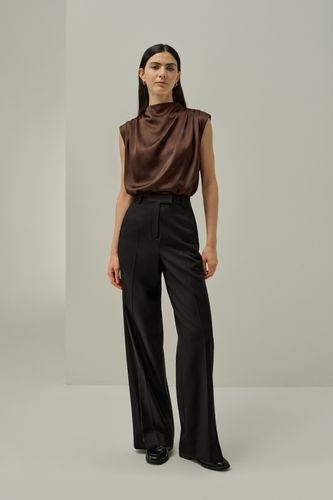 Haut col montant sans manches en soie - LILYSILK - Modalova