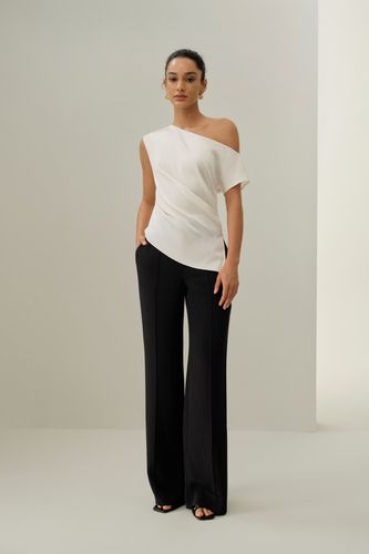 Top Asymétrique à Une Épaule en Soie | Charmeuse Stretch - LILYSILK - Modalova