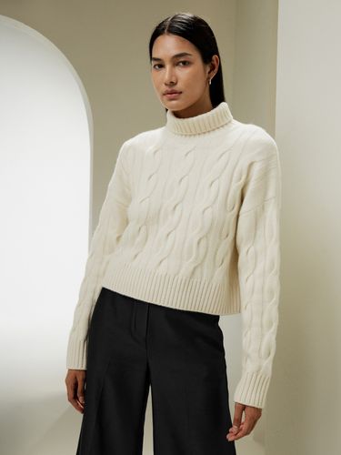 Pull à col roulé en cachemire tricoté - LILYSILK - Modalova