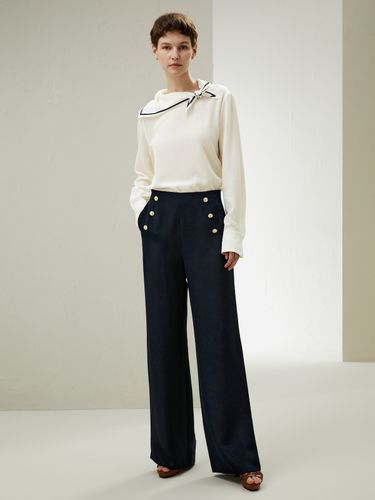 Chemise en soie à col nautique - Style classiques - LILYSILK - Modalova