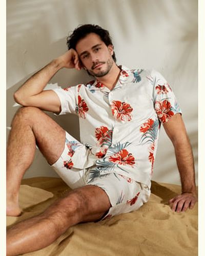 LILYSILK Chemise En Soie Coupe Classique Jacquard De Soie Naturellement Antibactériens L - LILYSILK - Modalova