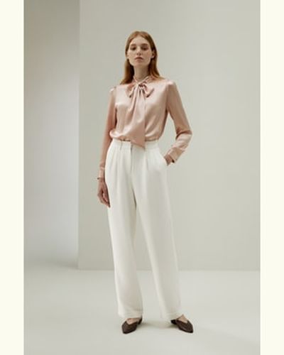 LILYSILK Chemisiers En Soie Nœud Papillon En Soie Non Détachable Pure Soie Simple Et Classique Douceur Contre La Peau Xs - LILYSILK - Modalova