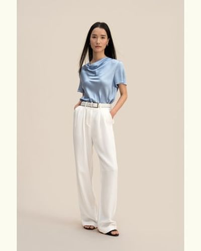 LILYSILK Top Soie Manche Courte Pure Soie Modèle De Base Style D'Affaires 36 - LILYSILK - Modalova