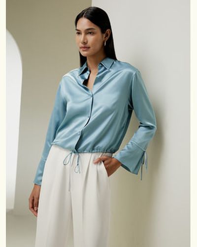 LILYSILK Blouse En Soie Volants À L'Ourlet Et Aux Manches 100% Soie Naturelle Bon Rapport Qualité-Prix, Respectueux De La Peau XS - LILYSILK - Modalova