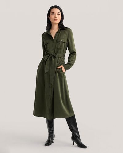 Robe Trench Safari Sablée - LILYSILK - Modalova