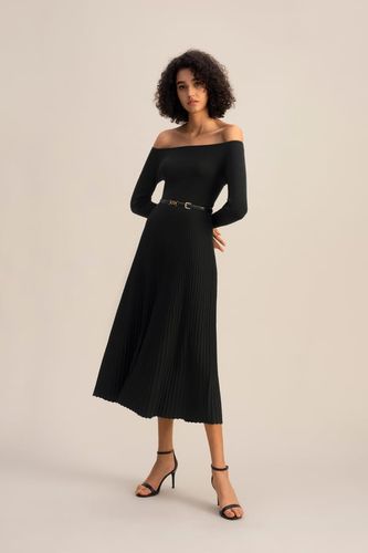 LILYSILK Robes Soie Silhouette Épaules Dénudées, Côtes Verticales Maille De Soie Filée Une Touche D'Élégance Dans Votre Vie XL - LILYSILK - Modalova