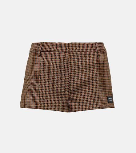 Short en laine vierge à carreaux - Prada - Modalova