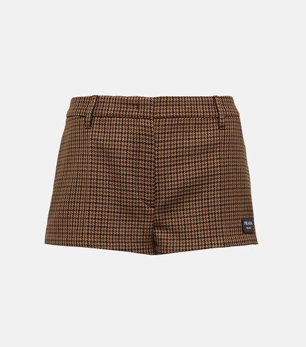 Short en laine vierge à carreaux - Prada - Modalova