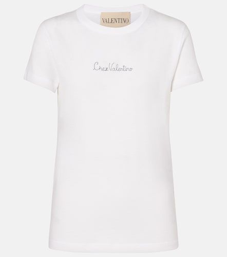 T-shirt Chez brodé en coton - Valentino - Modalova