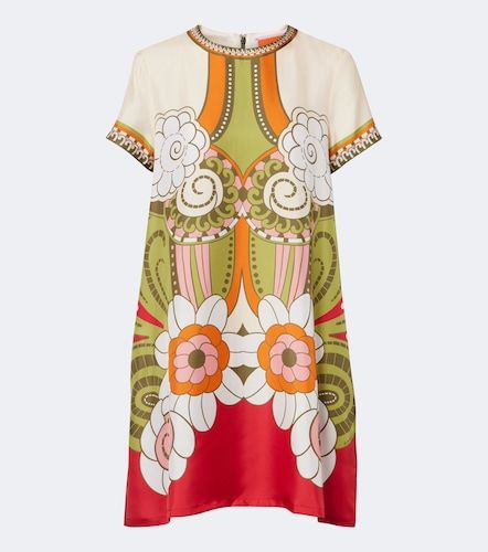 Robe Mini Swing en soie à imprimé - La DoubleJ - Modalova