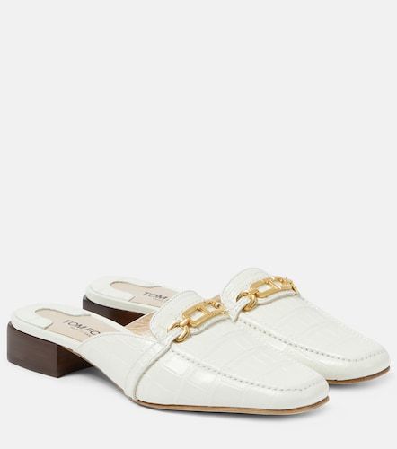 Mules Whitney en cuir effet croco - Tom Ford - Modalova