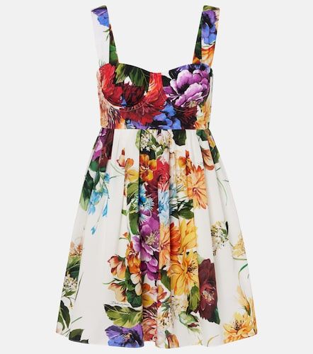 Robe en coton à fleurs - Dolce&Gabbana - Modalova