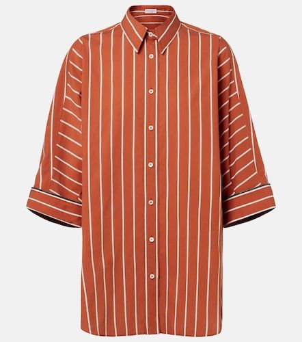 Chemise rayée en coton mélangé - Brunello Cucinelli - Modalova