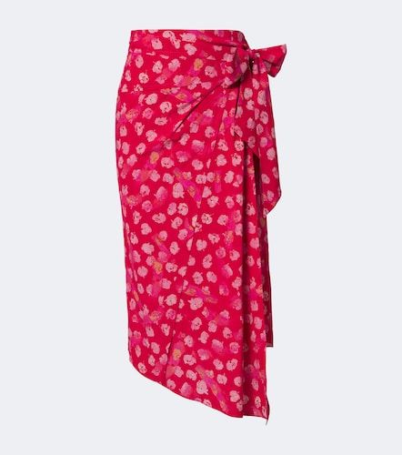 Jupe midi Faniry en soie mélangée à fleurs - Isabel Marant - Modalova