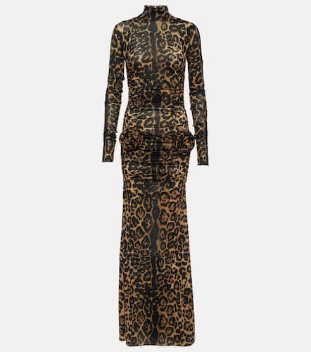 Robe longue à motif léopard - Blumarine - Modalova