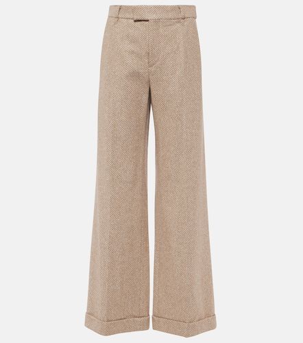 Pantalon évasé Chevron en laine mélangée - Brunello Cucinelli - Modalova