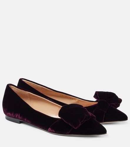 Ballerines en velours à nœud - Gianvito Rossi - Modalova