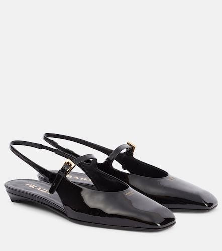 Ballerines slingback en cuir verni - Prada - Modalova